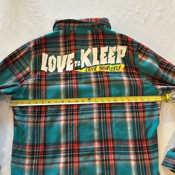 Kleep Premium Flannel Button Down Up Shirt love to Kleep‎ Men’s XL - Picture 8 of 9